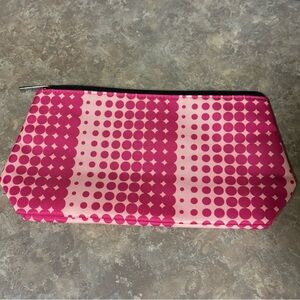 Clinique Pink Polka Dot Cosmetic Bag with Gradient Design
